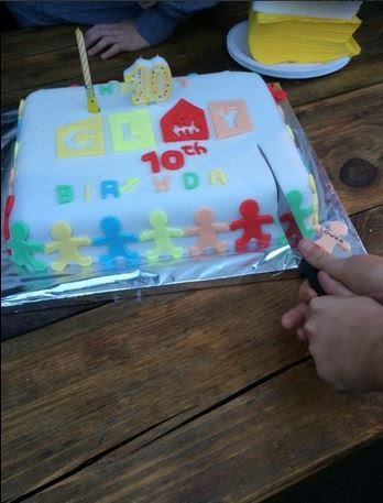 Clay's 10th anniversary cake'